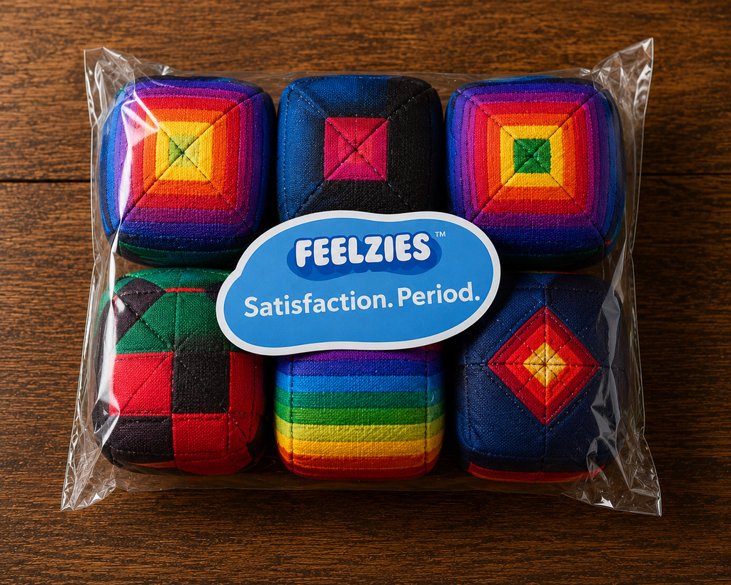Feelzies™ Pro Series Footbags – Assorted Hacky Sacks - 6 Pack