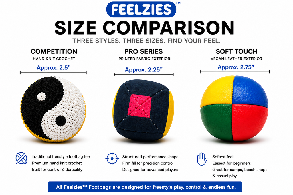 Feelzies™ Competition Footbags – Assorted Hacky Sacks