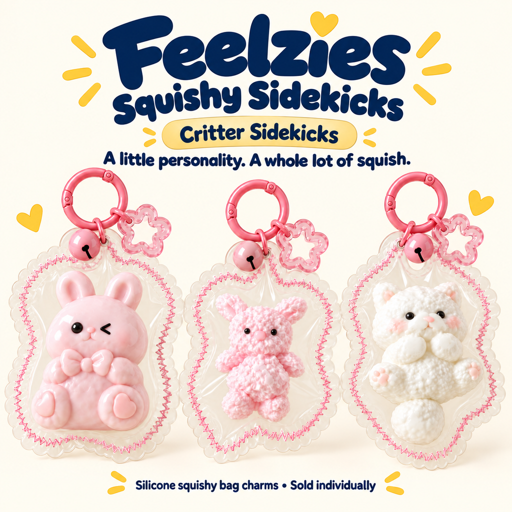 Feelzies Squishy Sidekicks — Critter Bag Charms