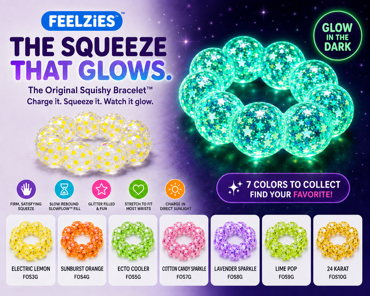 Feelzies™ Original Squishy Bracelet – Glow in the Dark