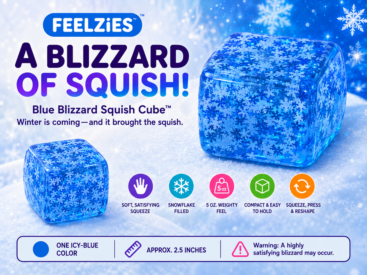 Feelzies™ Blue Blizzard Squish Cube