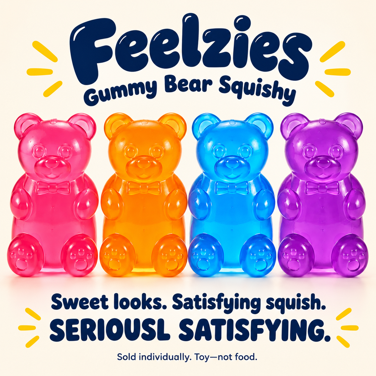 Feelzies Gummy Bear Squishy studio hero