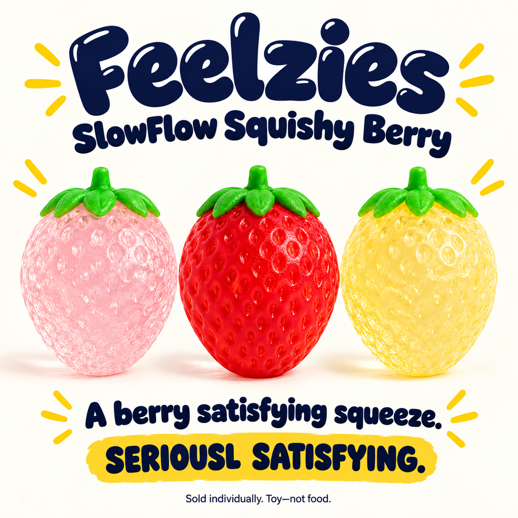Feelzies SlowFlow Squishy Berry studio hero