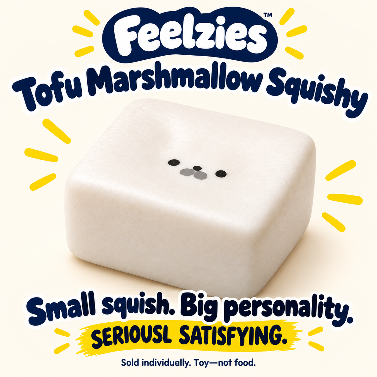 Feelzies Tofu Marshmallow Squishy studio hero