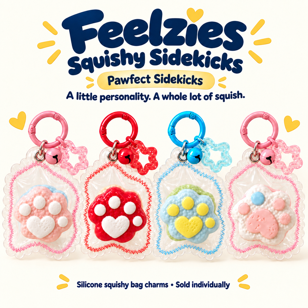 Feelzies Squishy Sidekicks — Pawfect Bag Charms