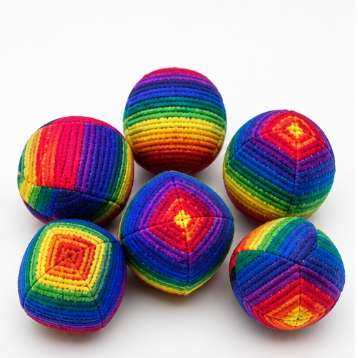 Feelzies™ Pro Series Footbags – Assorted Hacky Sacks - 6 Pack