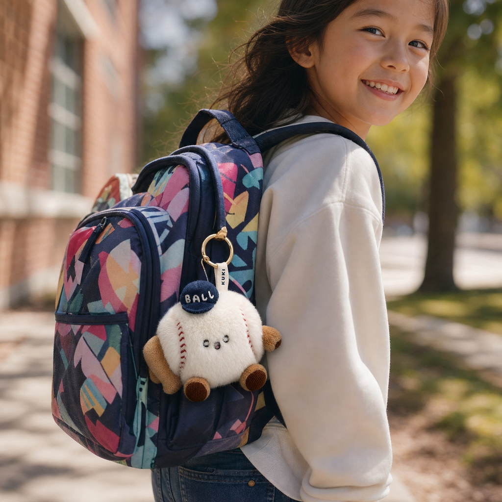 FEELZiES™ × KUKI Sports Plush Bag Charm with Hidden Pen