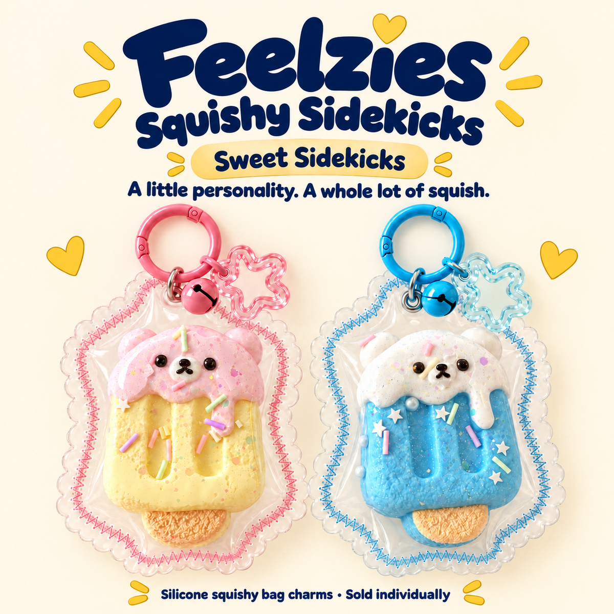 Feelzies Squishy Sidekicks — Sweet Bag Charms