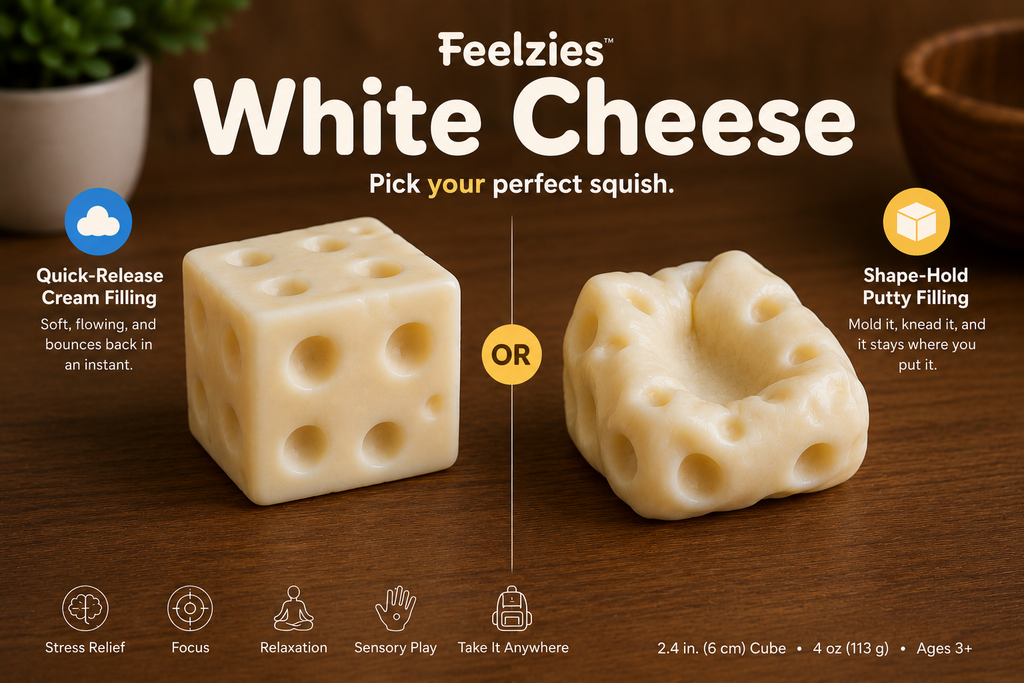 Feelzies™ White Cheese Squishy